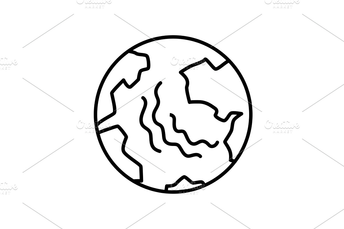 Marine port icon. Outline, a Transportation Illustration by Things for designers