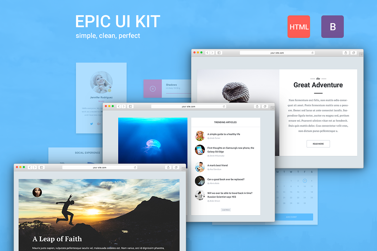 Epic UI Kit Bootstrap 3 Theme, a Bootstrap Template by EpicShop (Photo 3 of 6)
