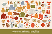 Cosy Autumn & Fall Graphics, a Seasonal Illustration by Gross Illustrations (Thumbnail 3 of 9)