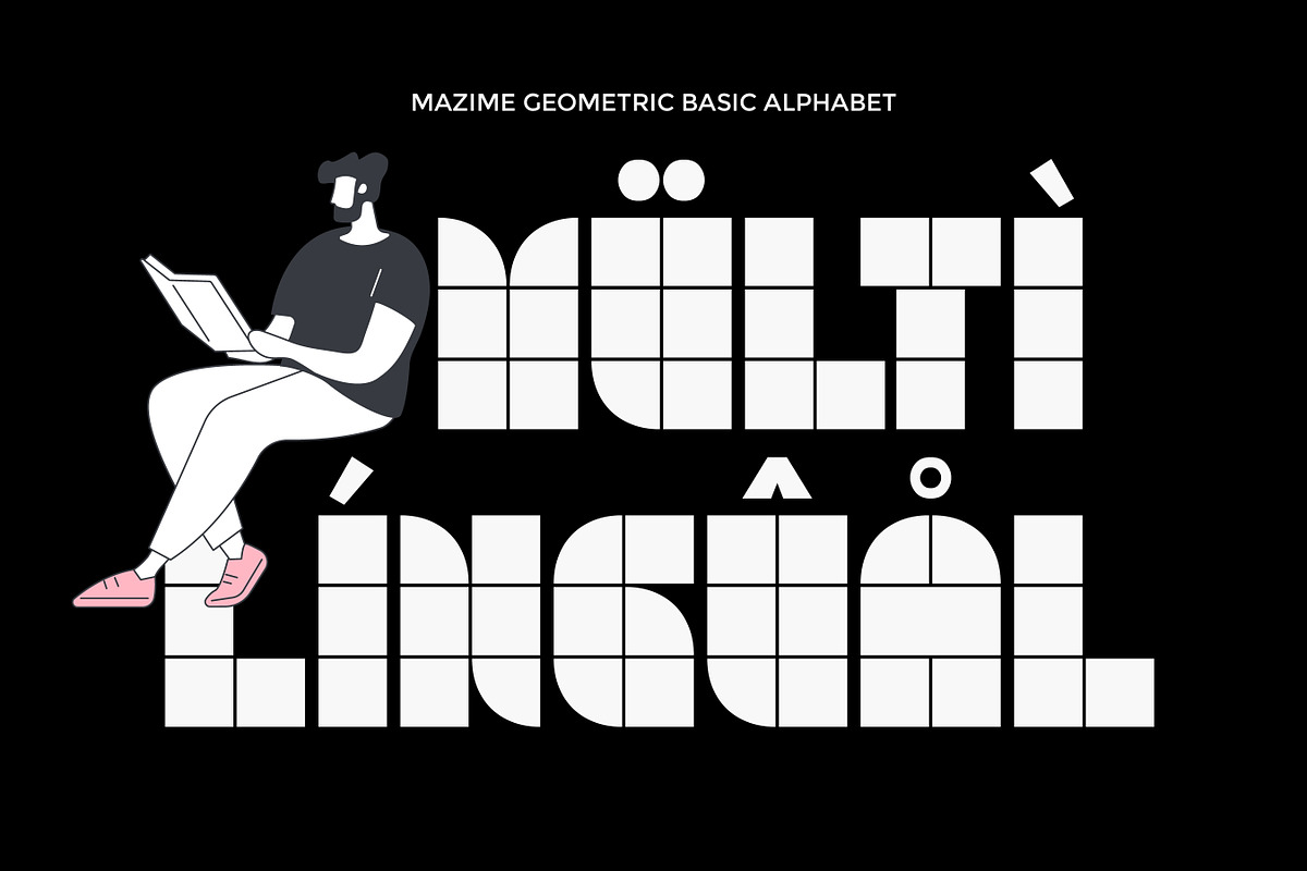 Mazime – Geometric Display Typeface, a Font by Flawless And Co (Photo 7 of 10)