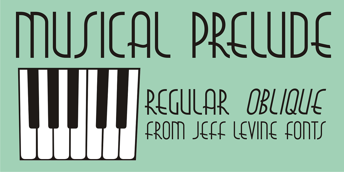 Musical Prelude JNL, a Font by Jeff Levine Fonts