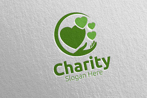 Charity Hand Love Logo Design 3