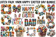 Latch Faux Yarn Happy Easter Day Bun, an Illustration by Designworld (Thumbnail 1 of 7)