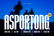 Asportong - Modern Sports Font, a Sans Serif Font by Iqsiart Studio (Thumbnail 1 of 8)