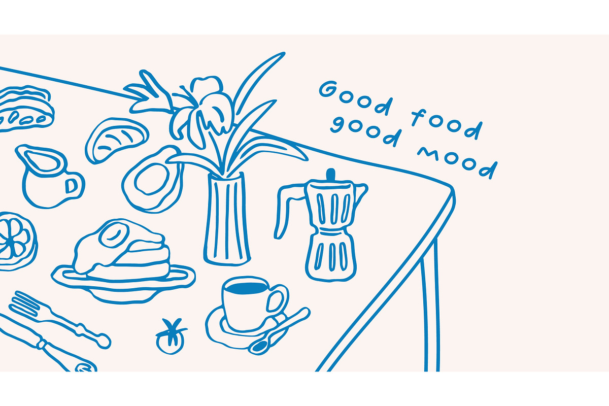 Breakfast & picnic food backgrounds, a Food Illustration by Good Studio (Photo 3 of 3)