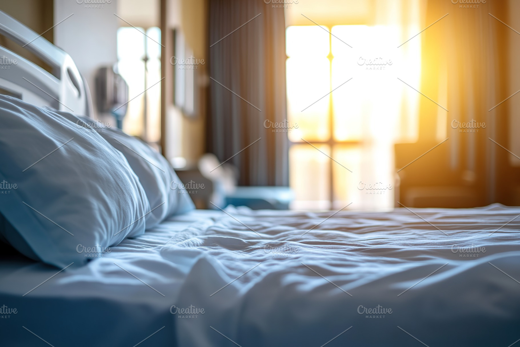 Hospital bed in the ward, a Photo by AlyaAnd