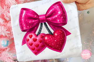 Faux Crochet Valentines Day Png, an Illustration by CreationArt