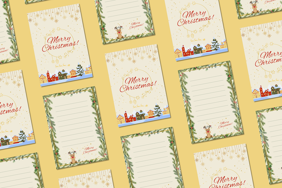Christmas GREETING CARD CANVA TEMPLA, a Card Template by The Little Lily Studio (Photo 4 of 5)