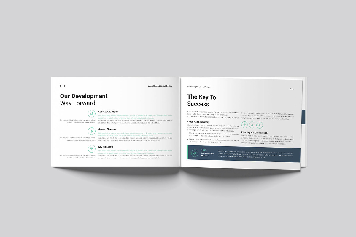 Annual Report Template Landscape, a Brochure Template by DesignCrest (Photo 8 of 13)