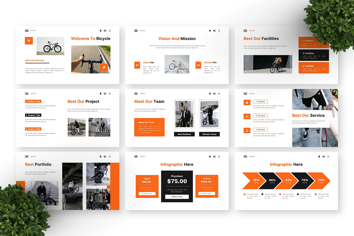 Bicycle - Sport Powerpoint, a Presentation Template by Deepslide Studio (Photo 2 of 6)