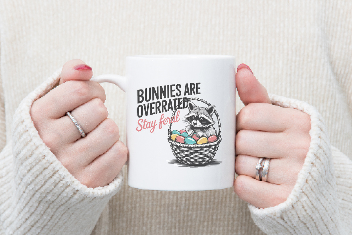 Bunnies are overrated stay feral PNG, an Illustration by Watercolor design (Photo 4 of 6)