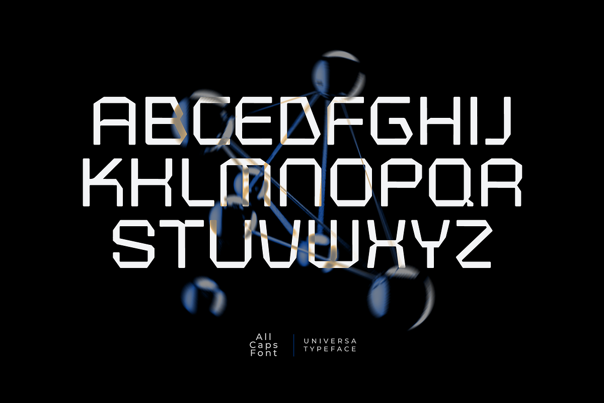 Universa - Futuristic Font, a Sans Serif Font by limitype (Photo 6 of 16)