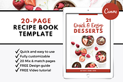 Recipe Book / Cookbook Template, a Magazine Template by ProductiveandFree (Thumbnail 2 of 12)