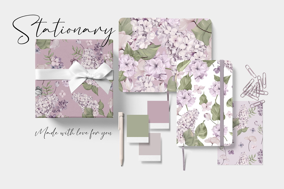 Lilac Seamless Pattern And Graphic, a Pattern Graphic by Madebyia (Photo 12 of 16)