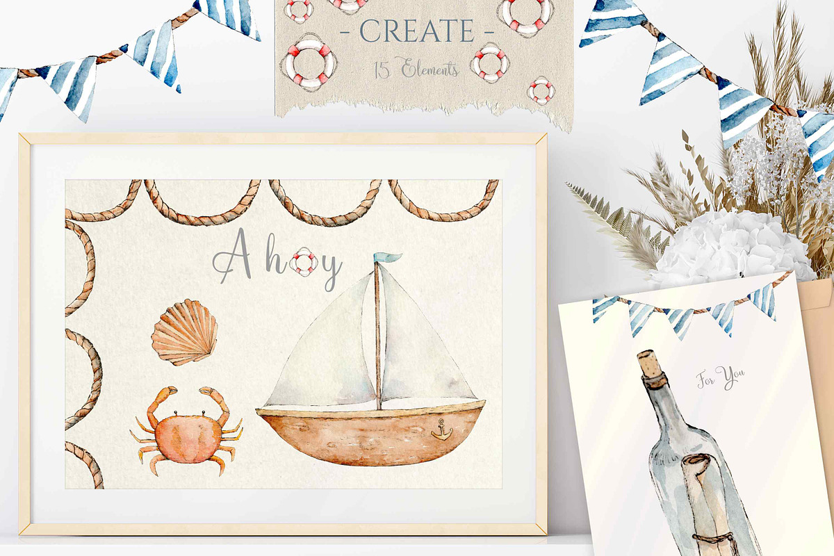 Nauticolour | Nautical Collection, an Illustration by Jen Digital Art (Photo 5 of 7)