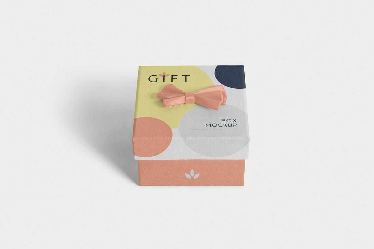 Square Gift Box Mockups, a Packaging Mockup by GfxFoundry (Photo 3 of 7)