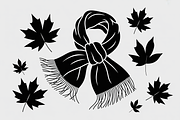 Autumn Girl Silhouette with Scarf Bu, an Illustration by Creativeshirt (Thumbnail 5 of 8)