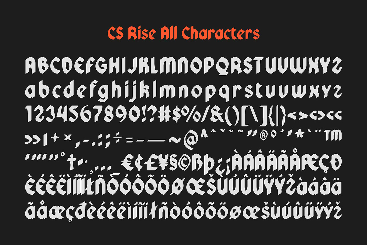 CS Rise Drawn, a Blackletter Font by Craft Supply Co. (Photo 8 of 8)