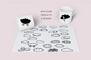 Cloud Doodles - Dingbats Font, a Symbol Font by WADLEN (Thumbnail 6 of 7)