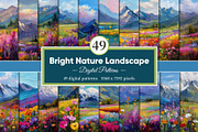 Bright Nature Landscape Illustration, a Decorative Illustration by Housui Patterns (Thumbnail 1 of 12)