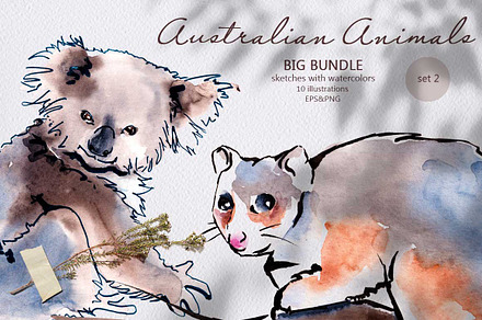 Australian animals. set 2