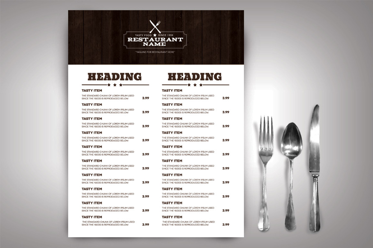 Restaurant Menu Modern, a Brochure Template by Nathan Knight Design (Photo 4 of 5)