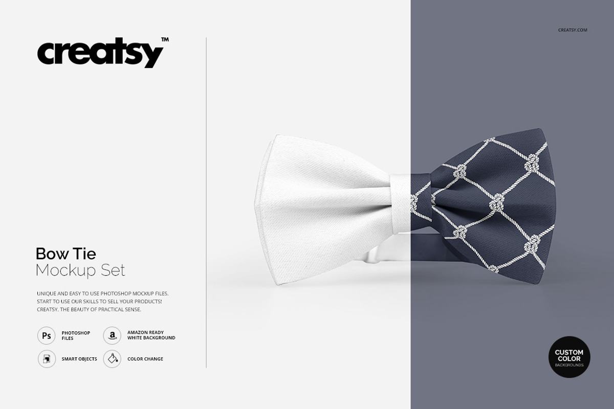 Bow Tie Mockup Set, a Shirt Mockup by creatsy4 (Photo 1 of 10)
