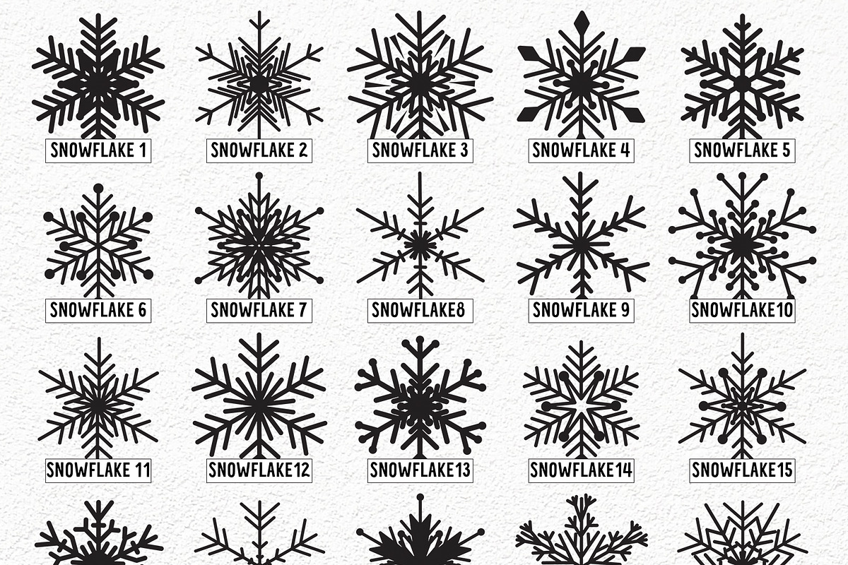 Snowflake SVG Bundle | Snowflake DXF, an Illustration by illuztrate