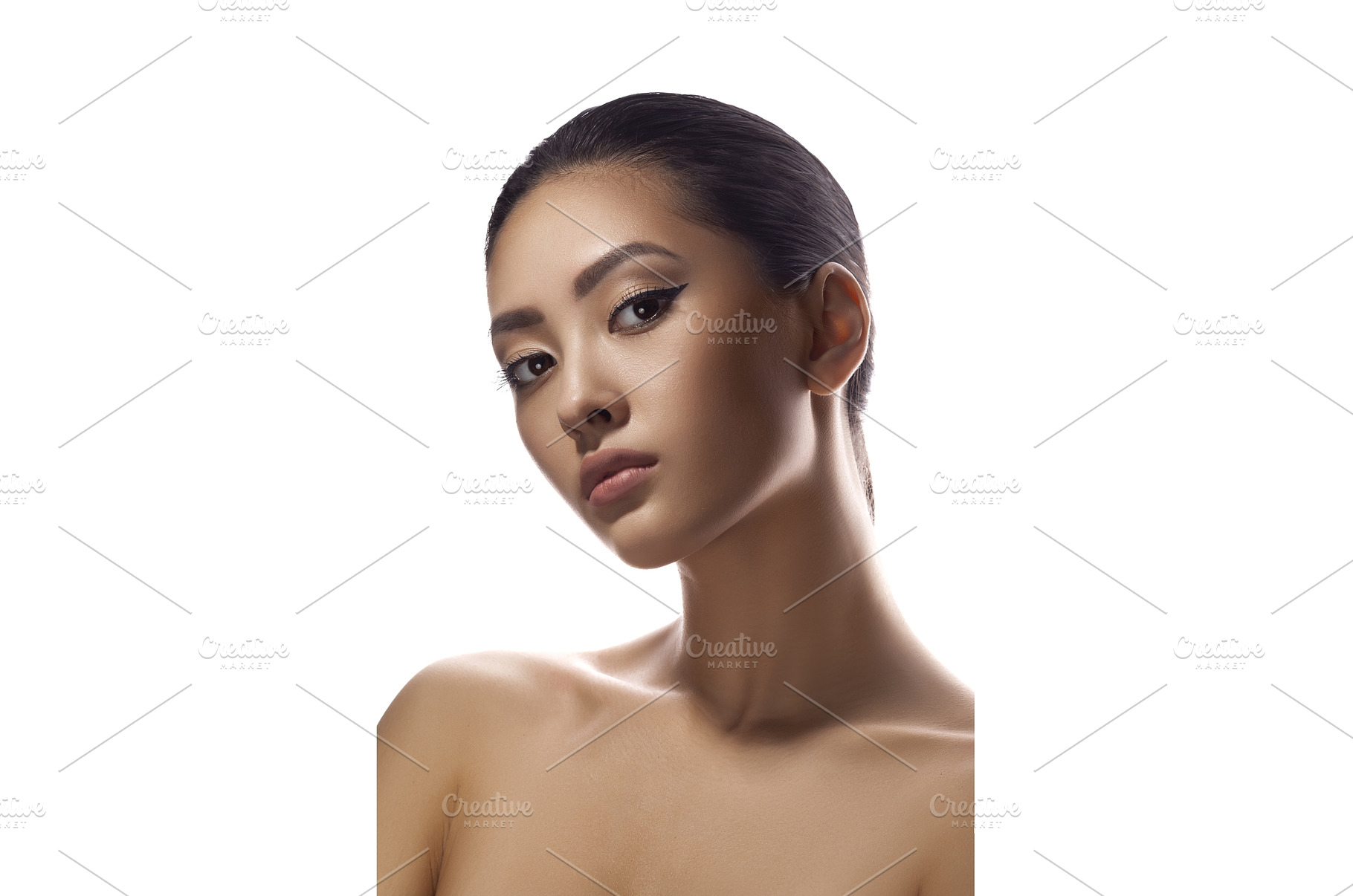 Asian Woman Beauty Face Closeup, a Beauty & Fashion Photo by Emotion photo