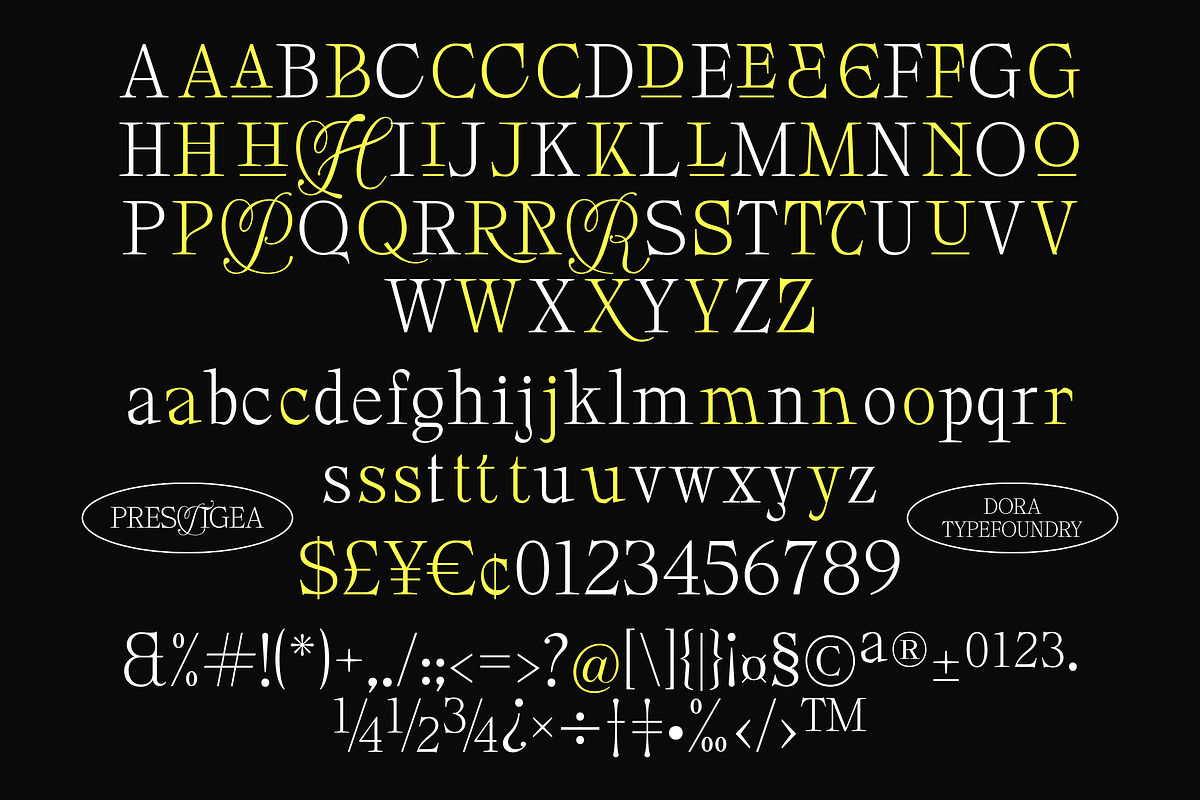 Prestigea, a Serif Font by Dora Typefoundry (Photo 9 of 10)