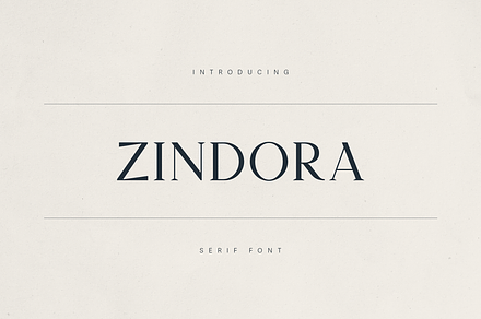 Zindora - Modern Classic Serif Font