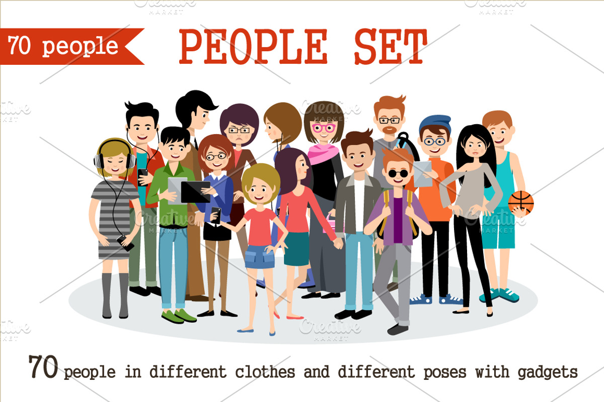 Set of modern people., a Person Illustration by Gurza SHOP (Photo 1 of 6)