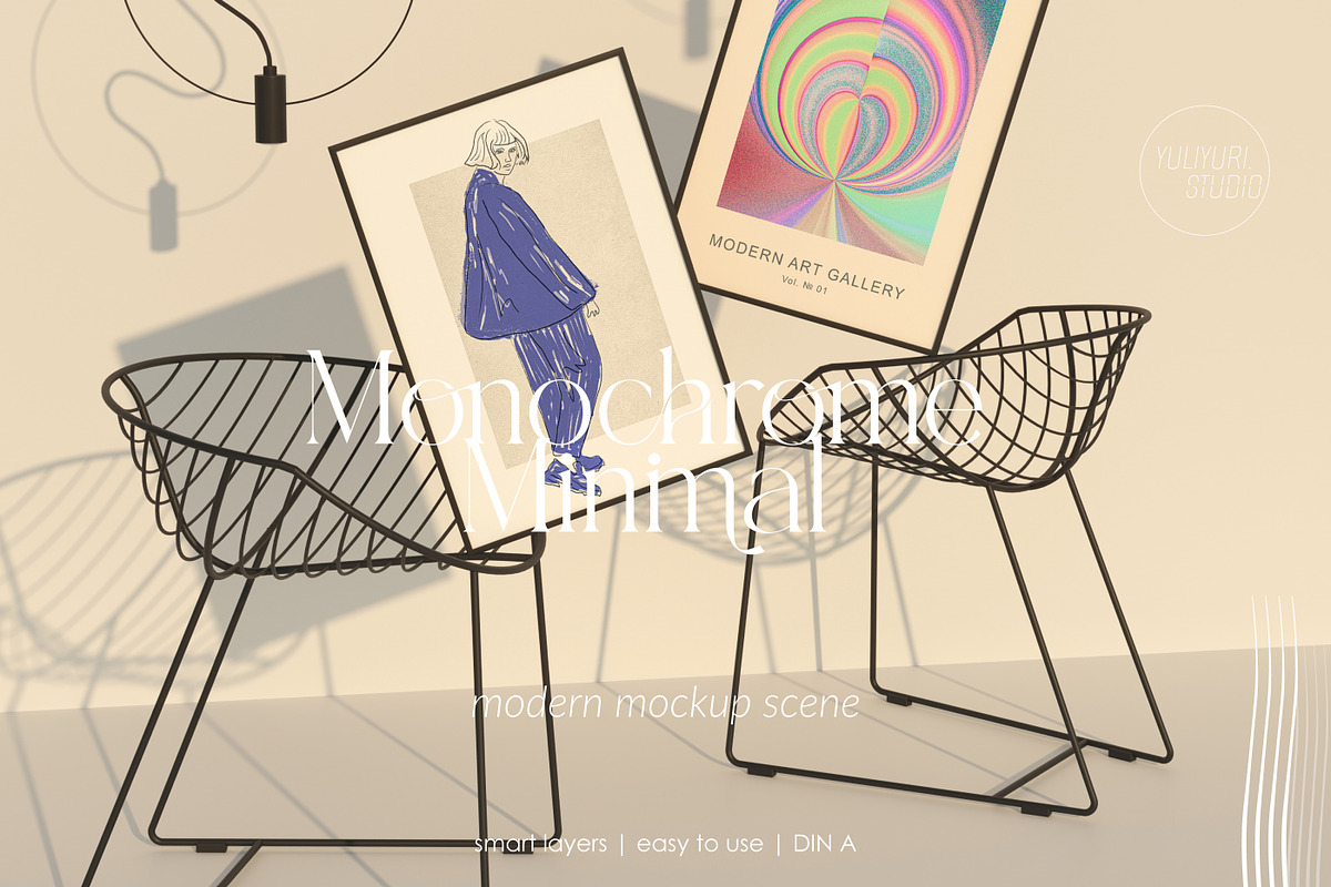 Monochrome Minimal | Farme Mockup, a Household Mockup by yuliyuri.studio (Photo 1 of 8)