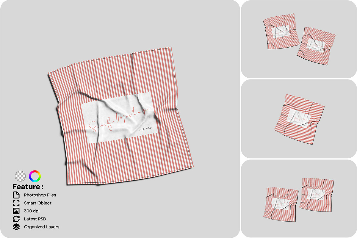 Scarf Mockup, a Merchandise Mockup by AnasStudio (Photo 1 of 5)