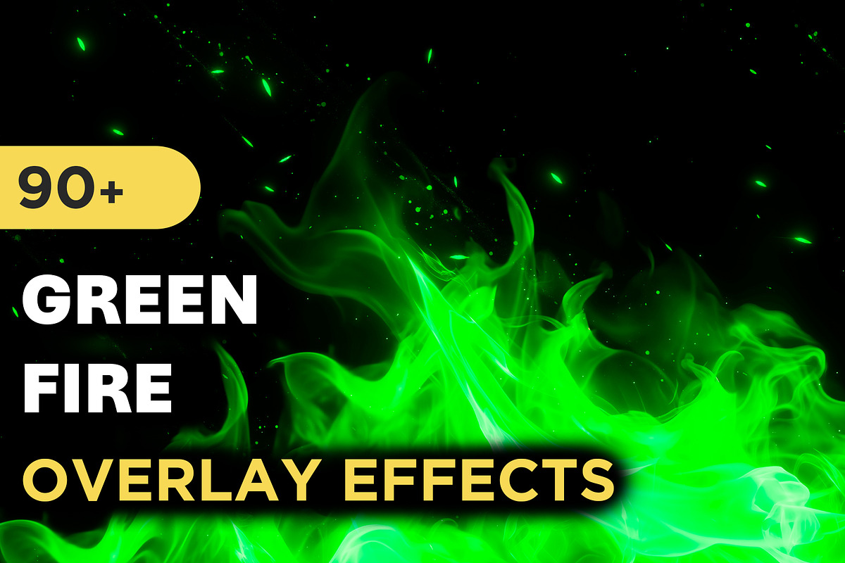 90+ Green Fire Overlay Effects, an Object Graphic by Mikel Blazgad (Photo 1 of 10)