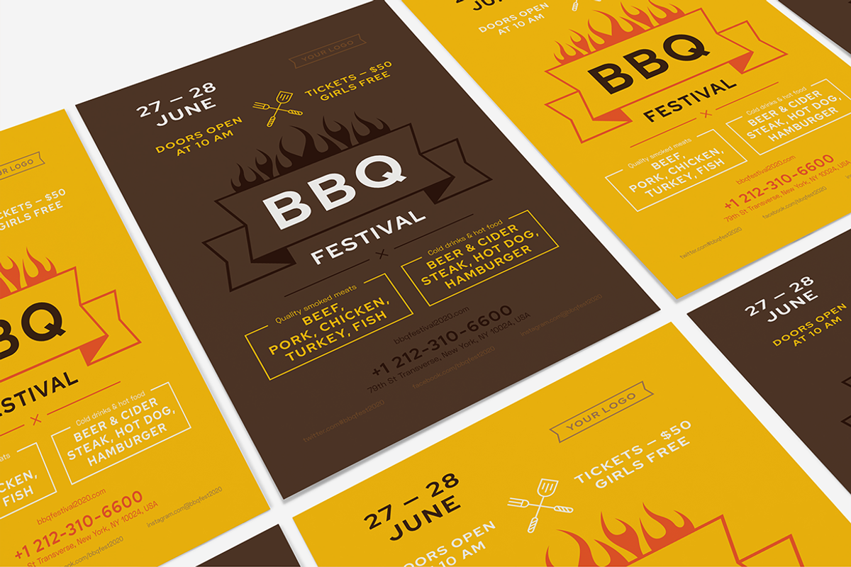 BBQ Party Poster Template, a Flyer Template by Danil Polshin (Photo 3 of 8)