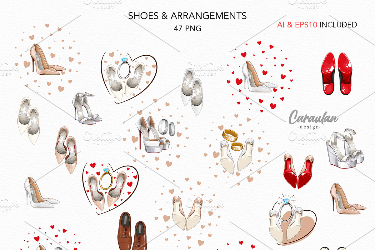WEDDING DAY CLIPART, a Decorative Illustration by Serghei Caraulan (Photo 8 of 8)