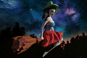 DIY Witch 3D model template, a Templates & Theme by PolyFish (Thumbnail 6 of 6)