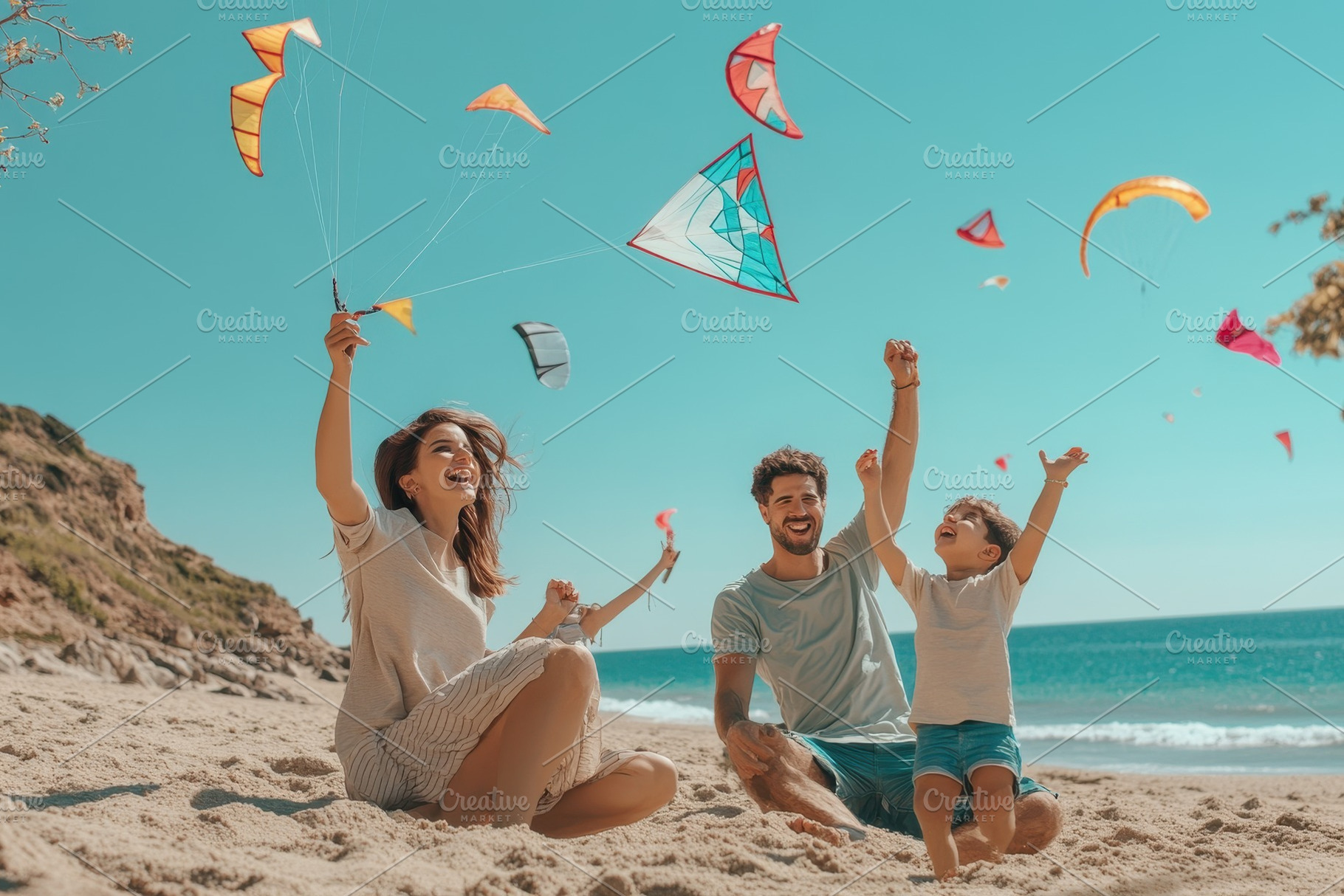 Family enjoying outdoor activities, a Photo by Pavel_design