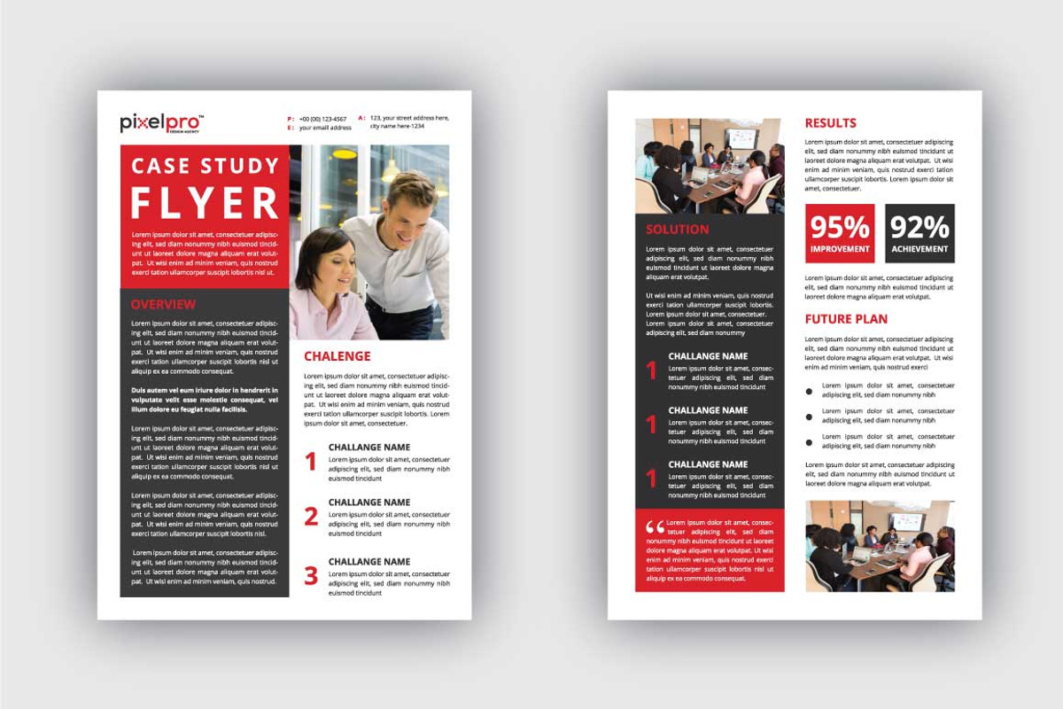Case Study Flyer Design Template, a Flyer Template by Pixel Pro (Photo 2 of 4)