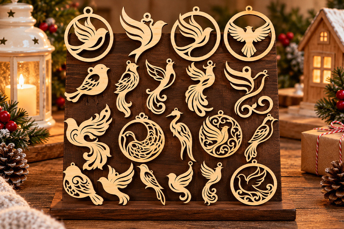 Wooden Bird Earring SVG Template, an Object Graphic by DreamCafeArt (Photo 2 of 7)