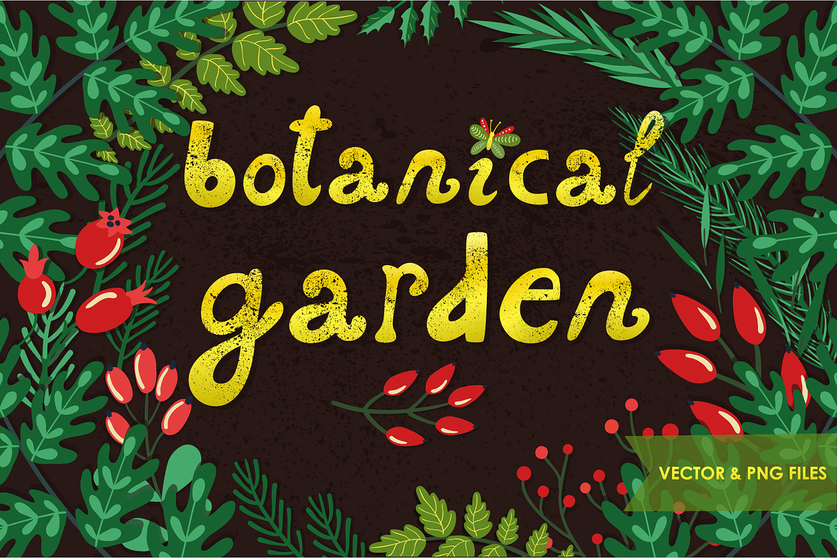 Botanical garden (vector, png), an Illustration by MagicForestory (Photo 1 of 5)