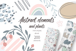 Abstract elements and plants