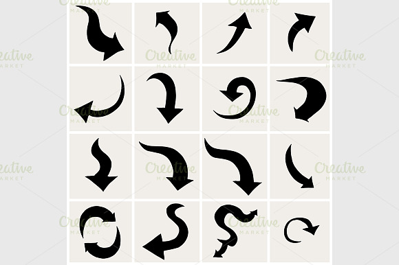 Hand Drawn Arrows Collection Set
