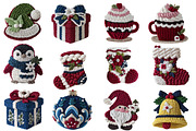 Latch Hook Yarn Christmas Clipart, an Illustration by Designworld (Thumbnail 3 of 5)