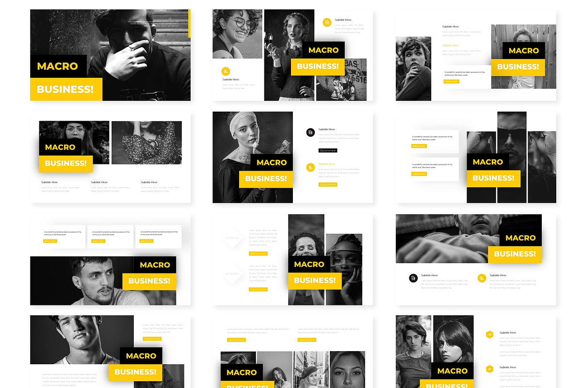 Macro - Powerpoint Template, a Presentation Template by AQR Studio