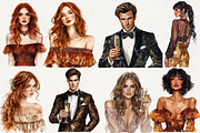 Boho New Year's Eve Clipart, an Illustration by NadiaTheronArt (Thumbnail 4 of 5)