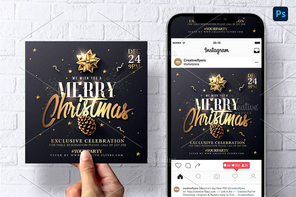 Elegant Christmas Flyer, a Print Template by Rome B Creation (Photo 2 of 2)