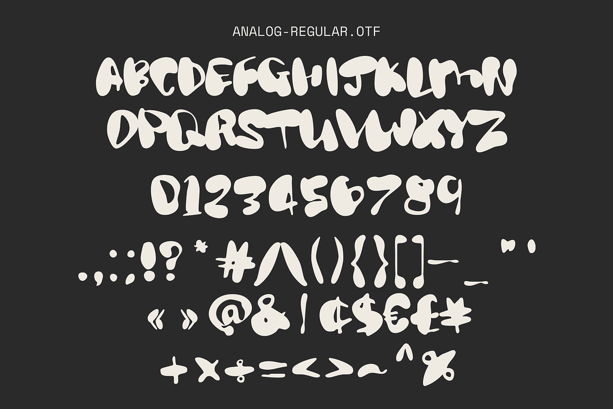ANALOG — halftone multilingual font, a Handwritten Font by Studio Noppo (Photo 5 of 7)