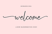 Welcome | Script Font, a Handwritten Font by Scratchones (Thumbnail 1 of 9)